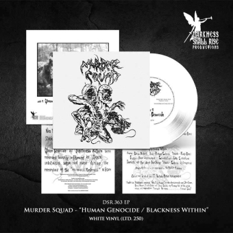 MURDER SQUAD Human Genocide / Blackness Within 7"EP WHITE , PRE-ORDER [VINYL 7"]